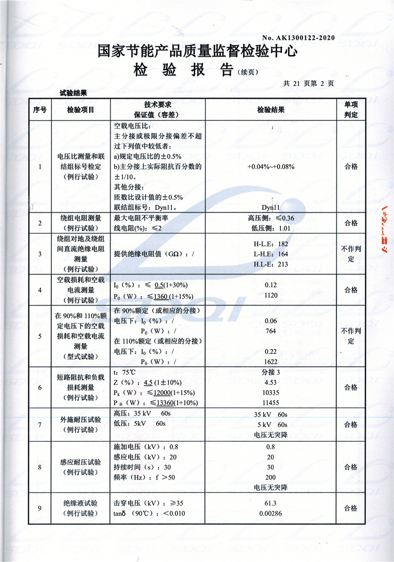 高低压试验报告-S11-1250金川金川金川油浸式变压器-2.jpg